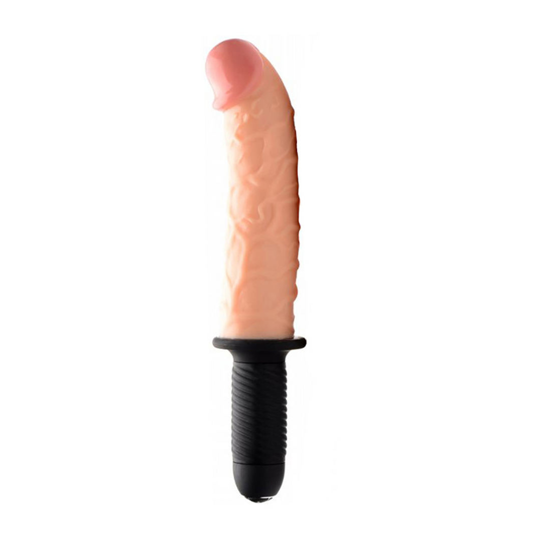 De Curved Dicktator – Vibrerende Gigantische Dildo met Thrusting Functie