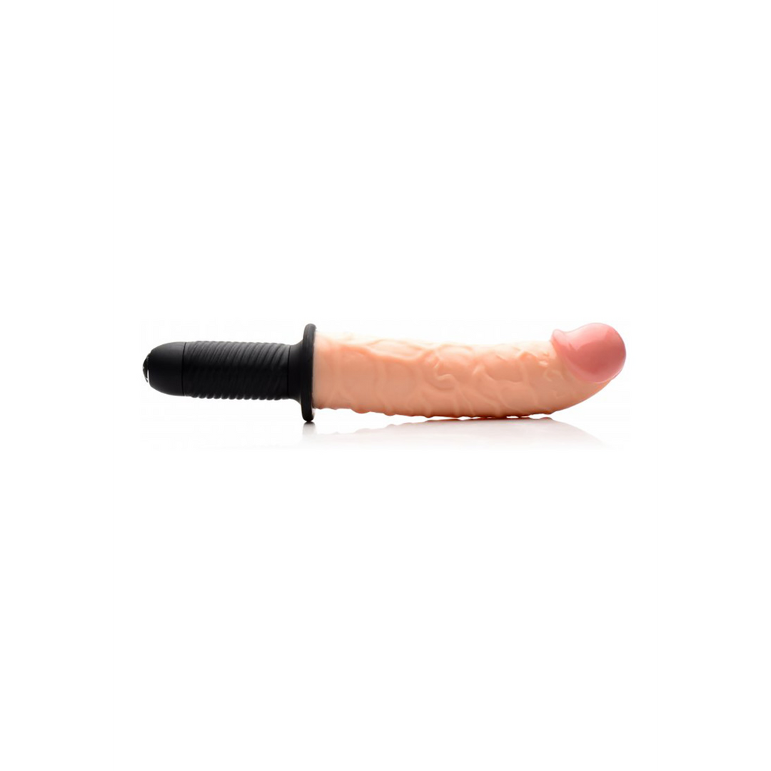 De Curved Dicktator – Vibrerende Gigantische Dildo met Thrusting Functie