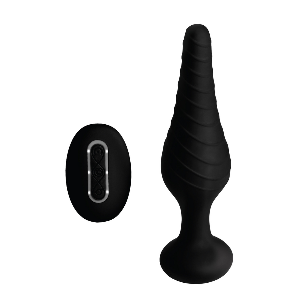 Plug anal vibrador de silicona con control remoto