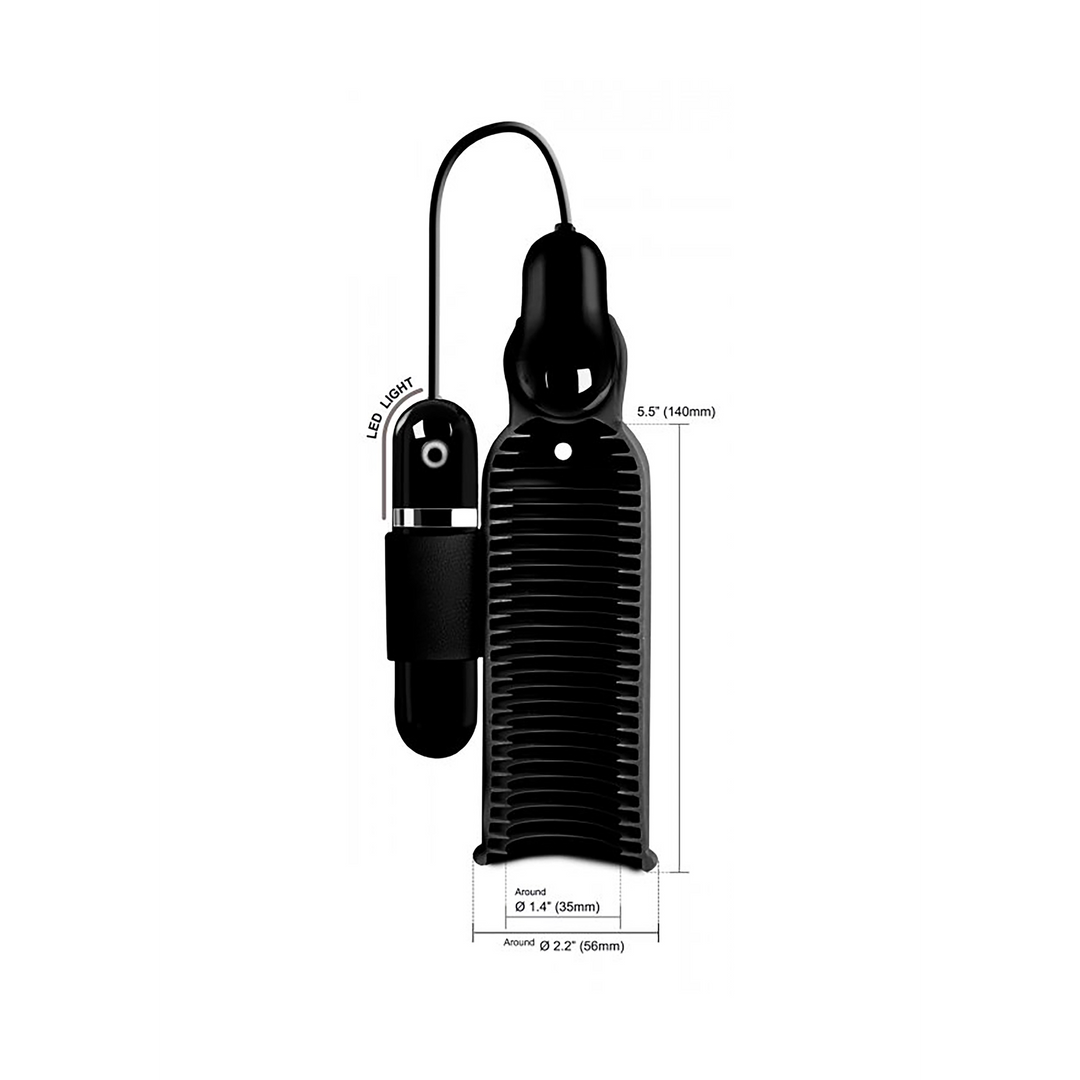 Lightning Stroke – Siliconen Stroker met Vibrerende Bullet