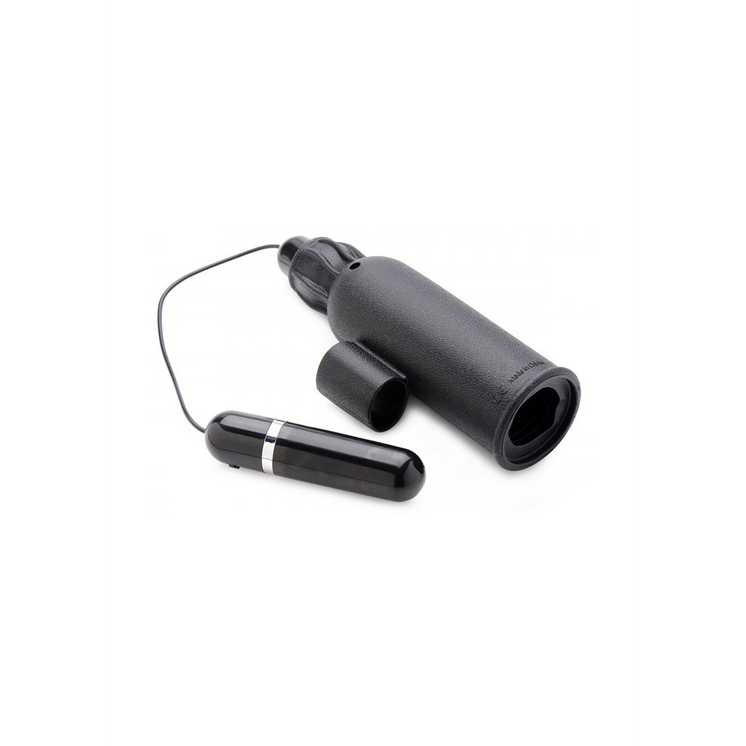 Lightning Stroke – Siliconen Stroker met Vibrerende Bullet