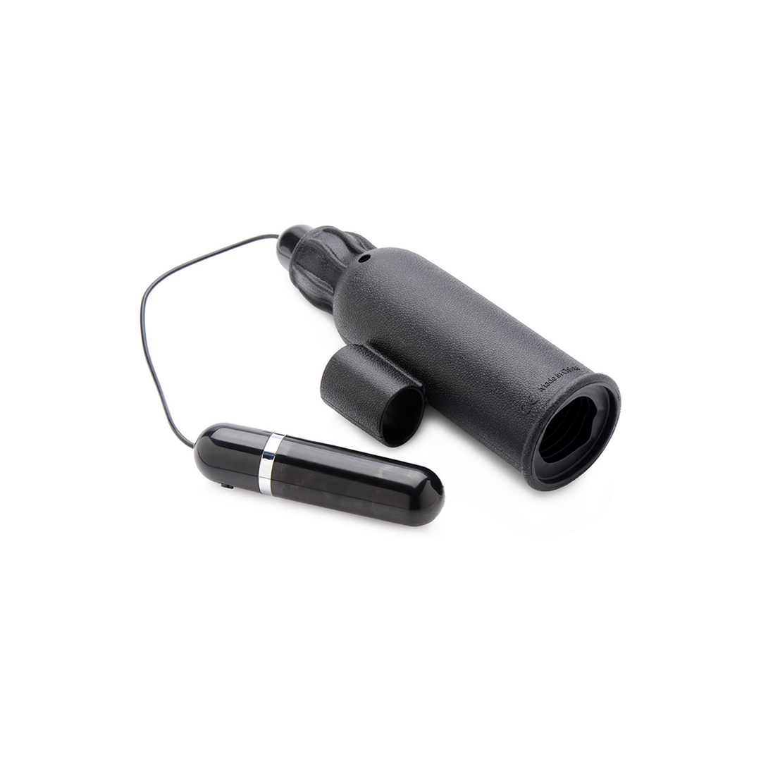 Lightning Stroke – Siliconen Stroker met Vibrerende Bullet
