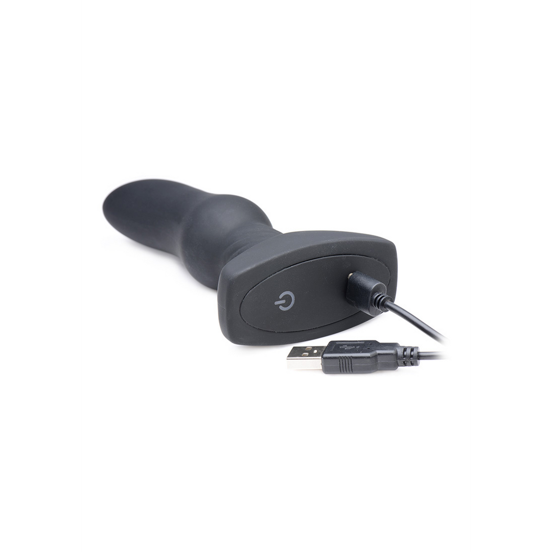 Slim M – Curved Rimming Plug met Afstandsbediening