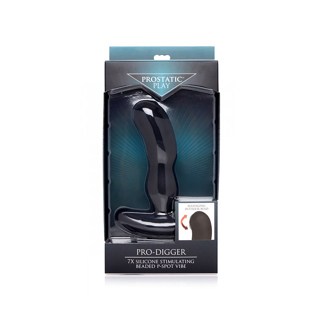 Pro-Digger – Siliconen Stimulerende P-Spot Vibrator met Bollen