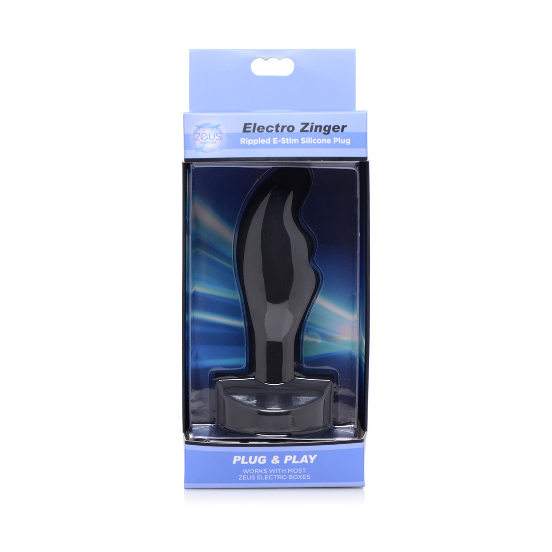 Electro Zinger – Ribbed E-Stim Silicone Plug