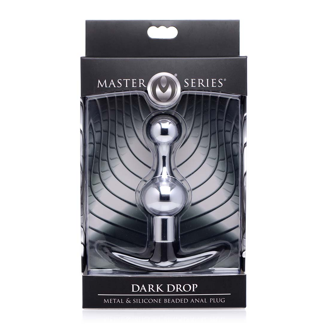 Donkere Druppel Metaal Silicone Parels Anal Plug
