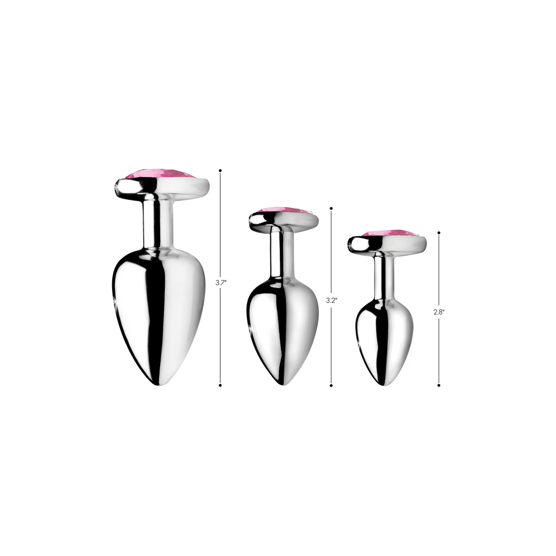 Roze Hart – Butt Plug Set – 3 Stuks