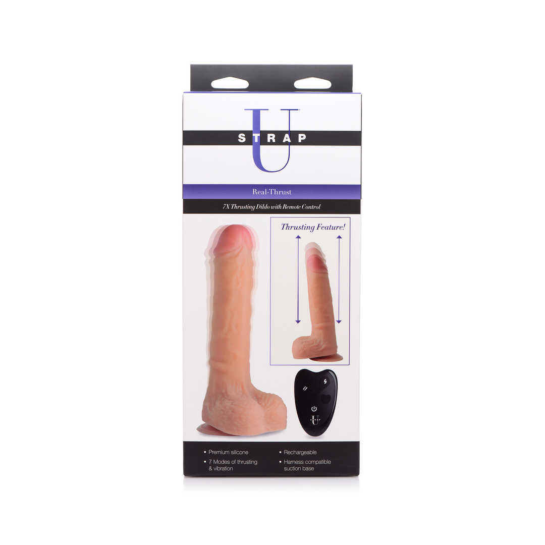Real Thrust – Thrusting Siliconen Dildo met Afstandsbediening
