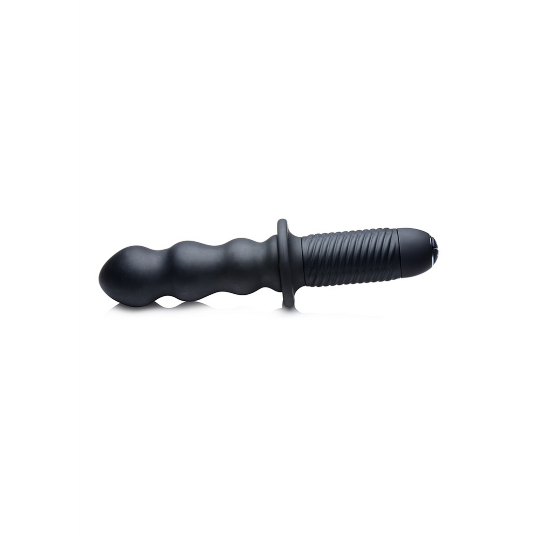 The Groove – Silicone Vibrator with Handle – Black