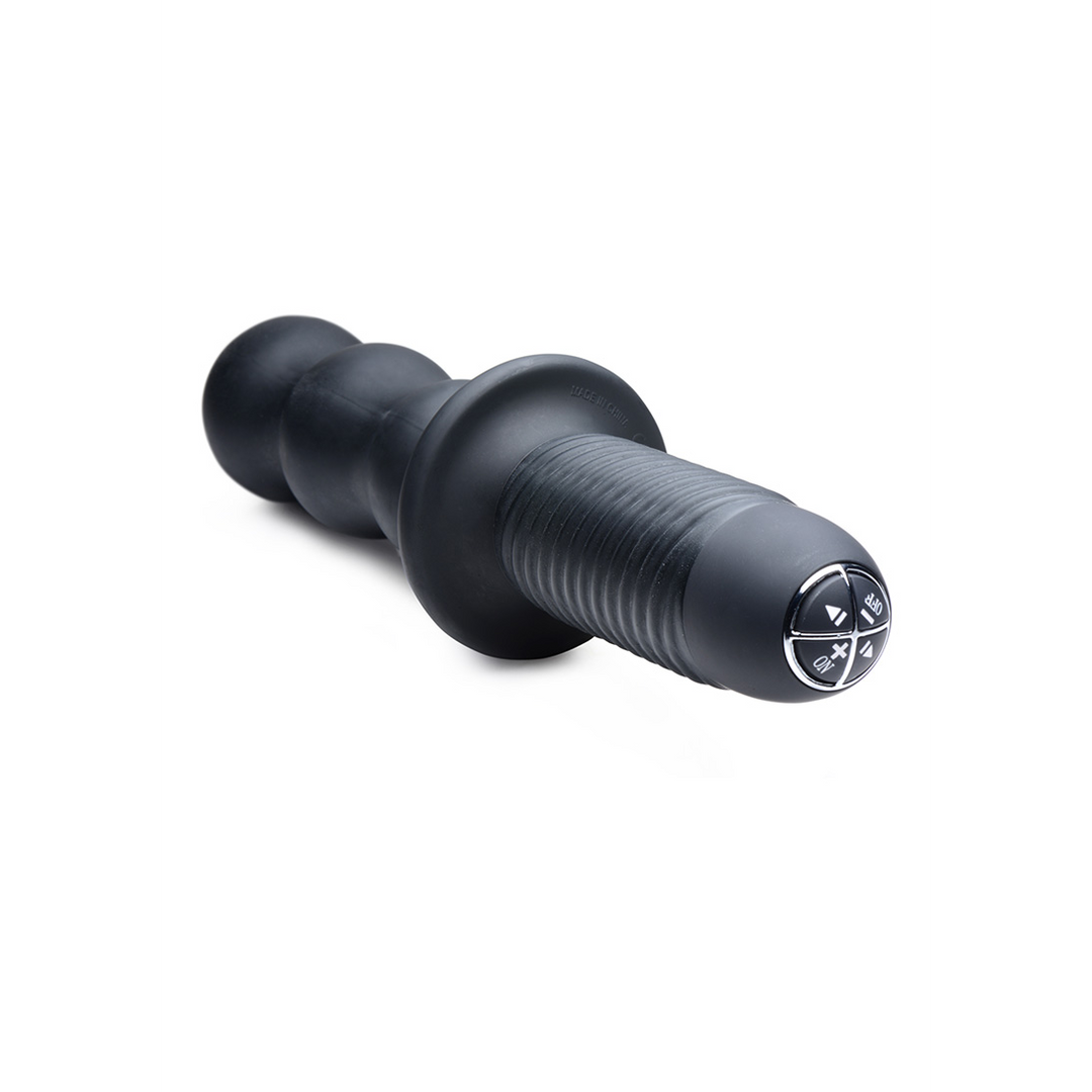 The Groove – Silicone Vibrator with Handle – Black