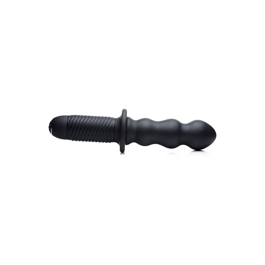 The Groove – Silicone Vibrator with Handle – Black