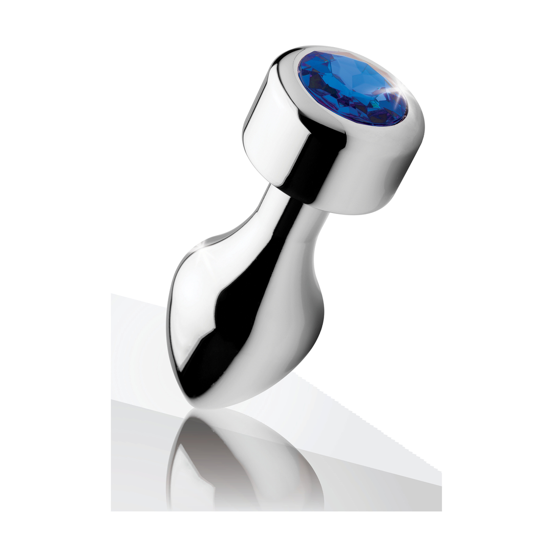 Blauwe Edelsteen – Gewogen Basis Aluminium Plug – Groot