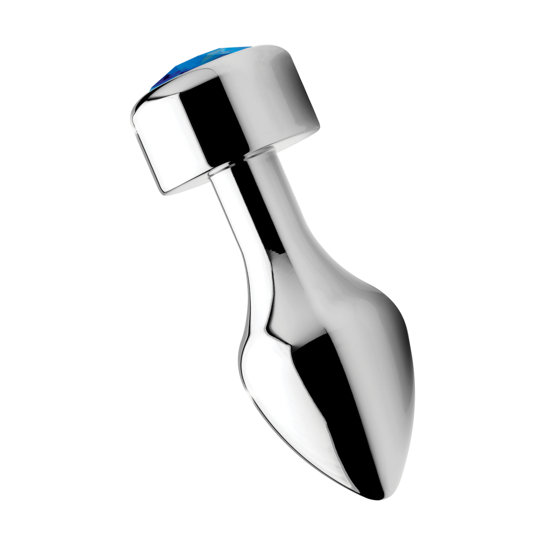 Blauwe Edelsteen – Gewogen Basis Aluminium Plug – Groot