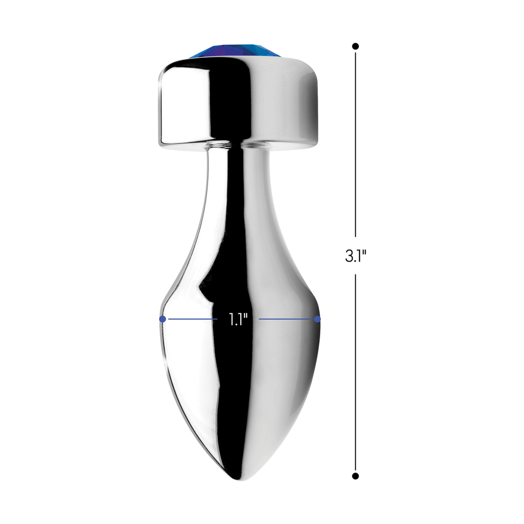 Blauwe Edesteen – Gewichte Basis Aluminium Plug – Klein