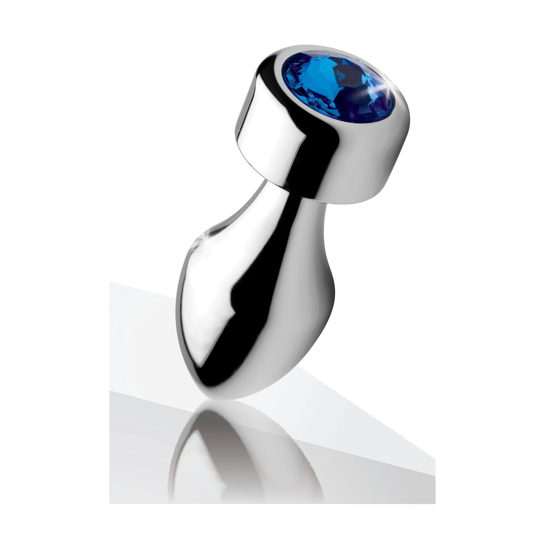 Blauwe Edesteen – Gewichte Basis Aluminium Plug – Klein