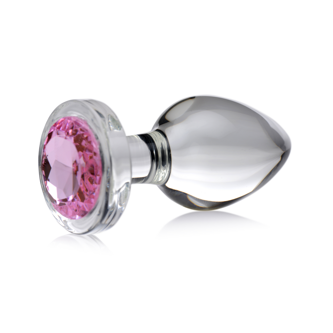 Roze Edelsteen – Glas Anaal Plug – Groot