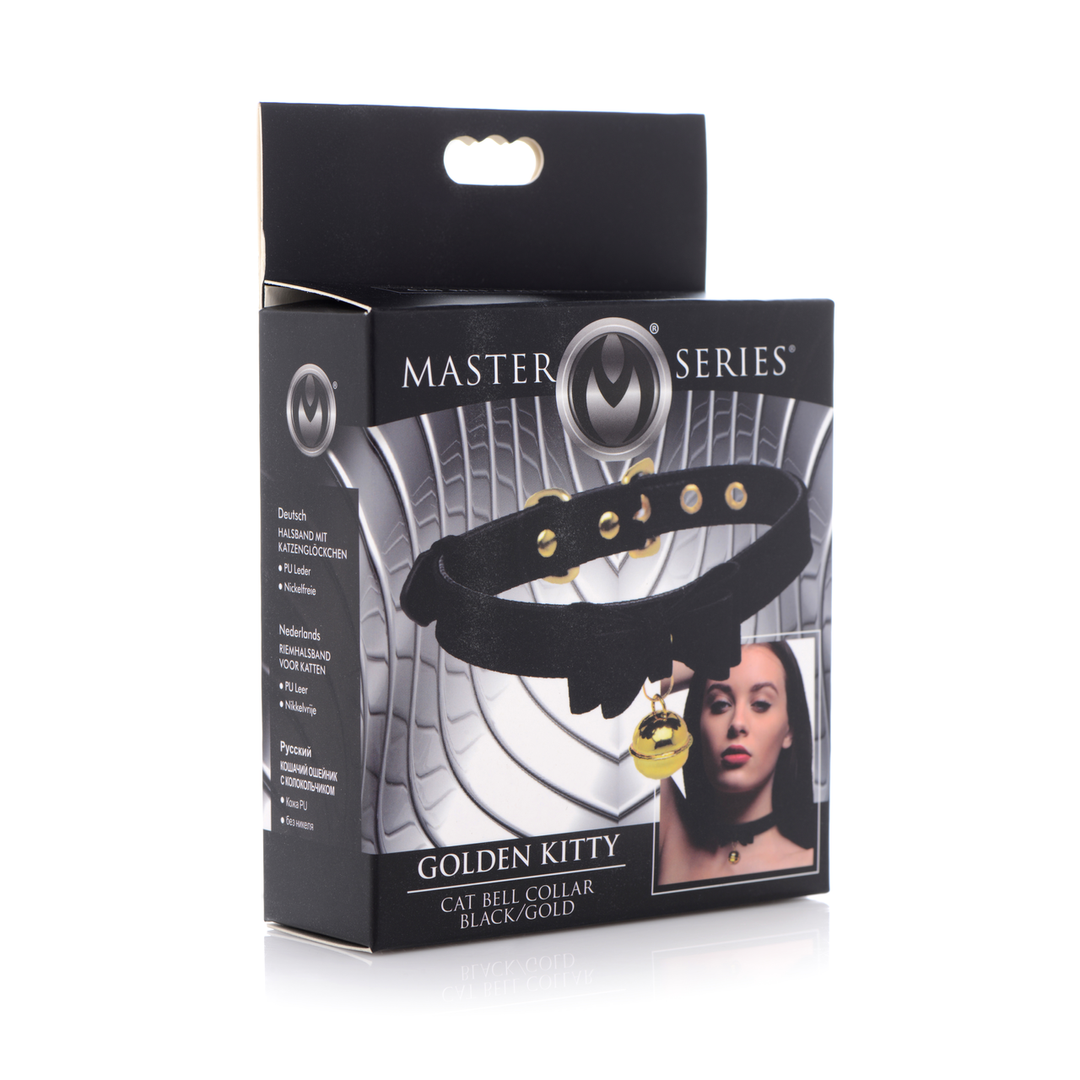 Gouden Kitty – Kat Belhalsband – Zwart/Goud