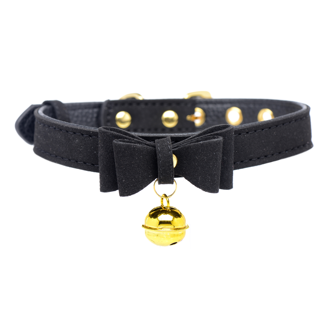 Gouden Kitty – Kat Belhalsband – Zwart/Goud