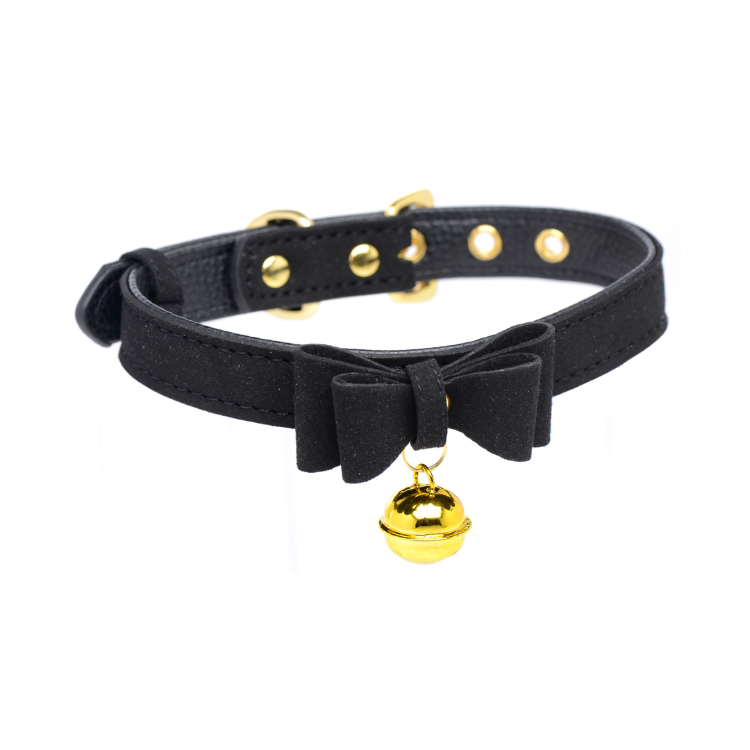 Gouden Kitty – Kat Belhalsband – Zwart/Goud