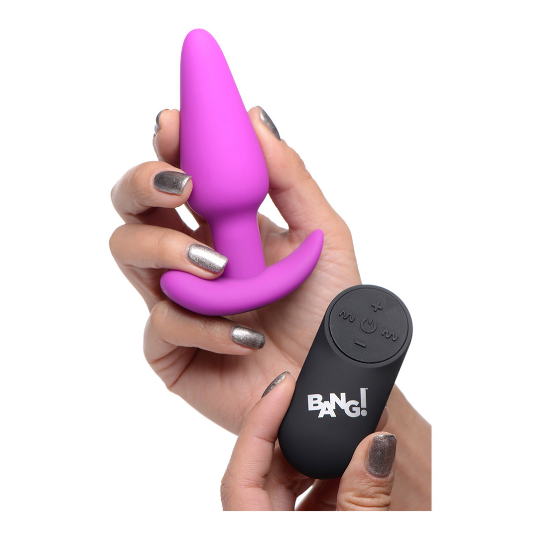Vibrerende Siliconen Butt Plug met Afstandsbediening