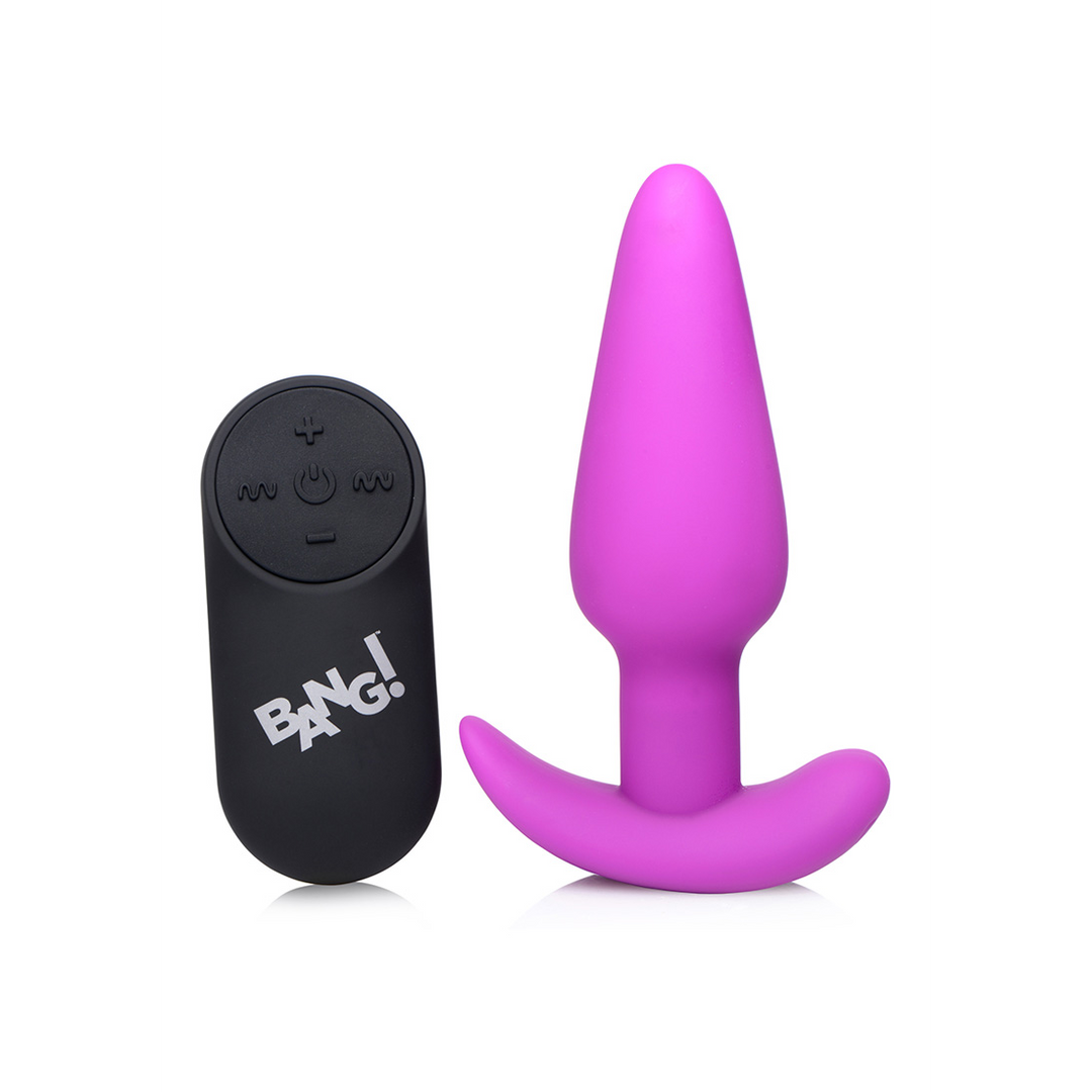 Vibrerende Siliconen Butt Plug met Afstandsbediening