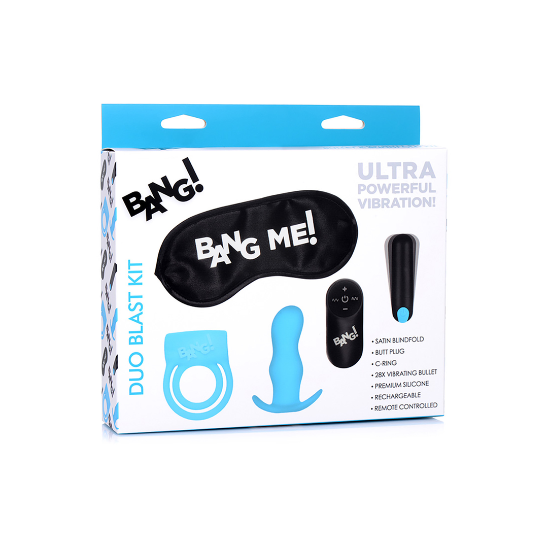 Duo Blast Kit – Cockring, Butt Plug, Bullet Vibrator en Blinddoek