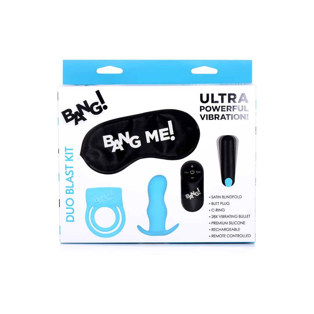 Duo Blast Kit – Cockring, Butt Plug, Bullet Vibrator en Blinddoek