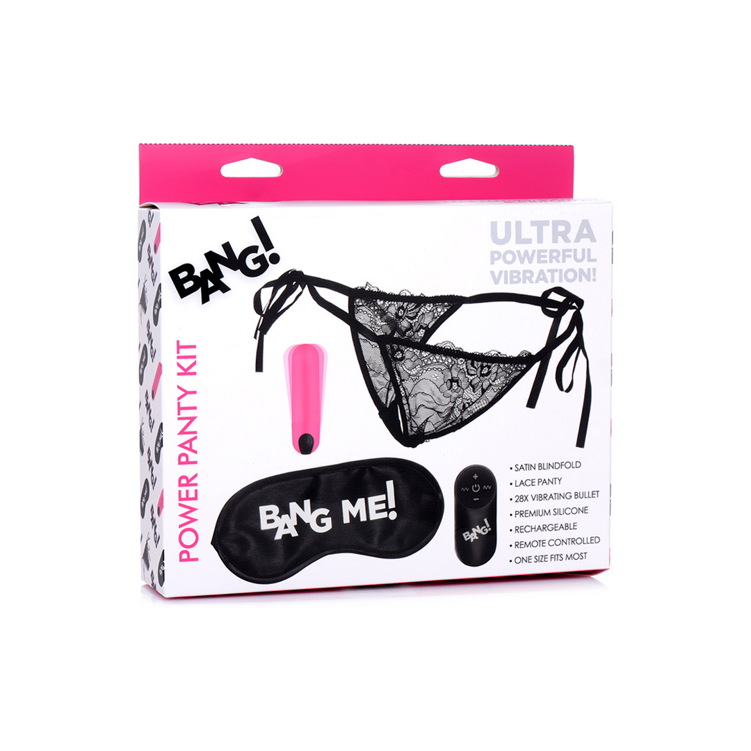 Power Panty – Kantpanty, Bullet Vibrator en Blinddoek