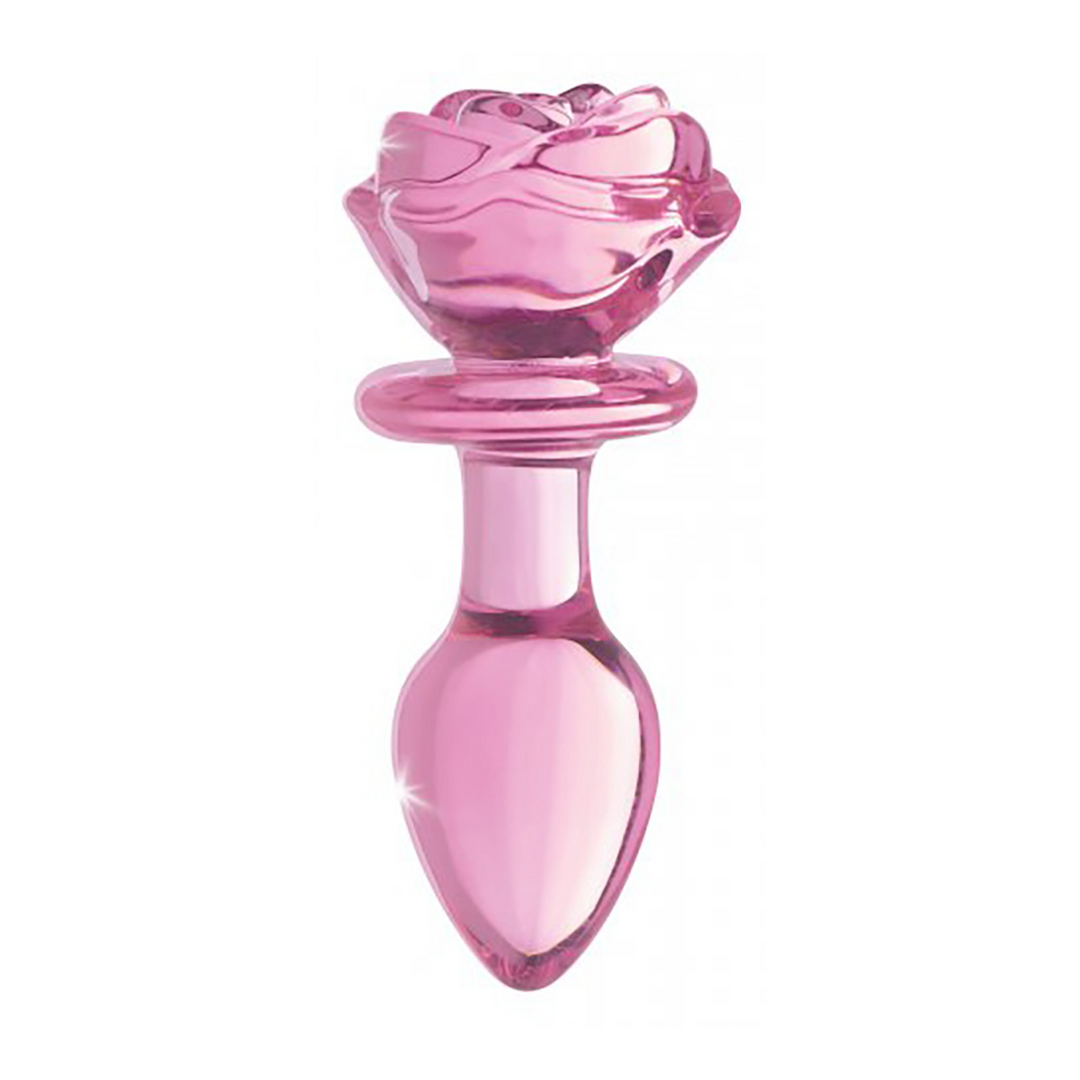 Roze Roos – Glazen Butt Plug – Medium