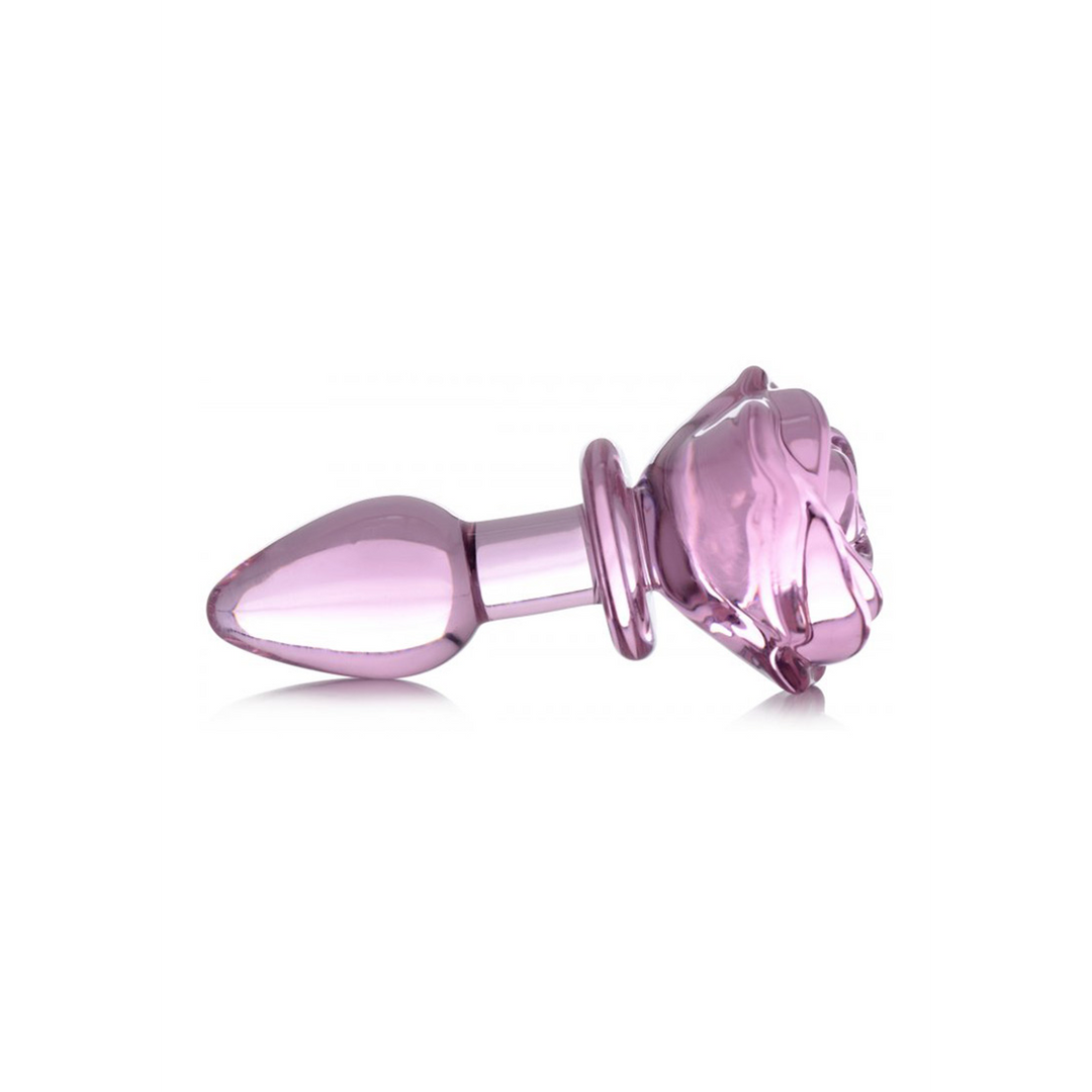 Roze Roos – Glazen Butt Plug – Klein