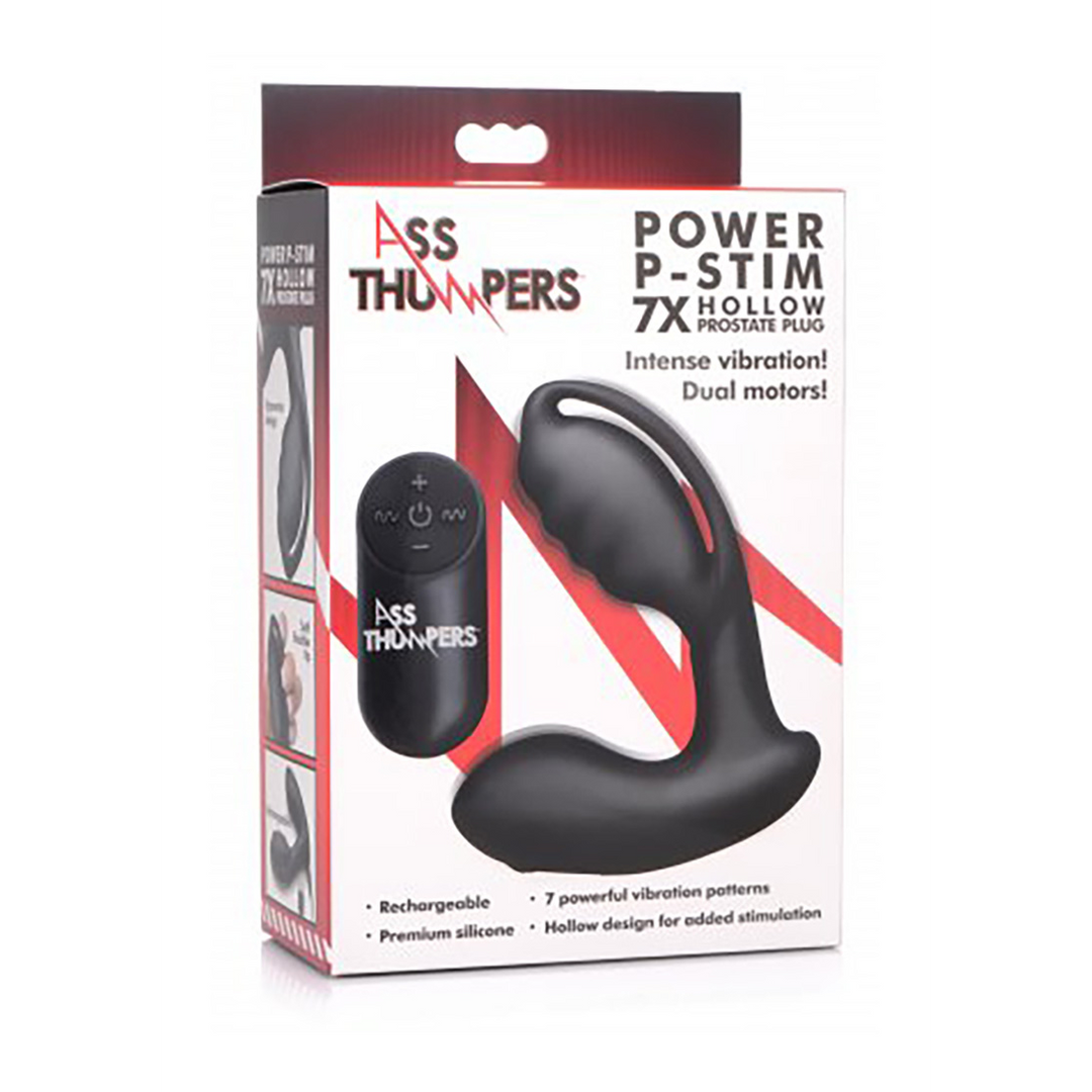 AT Power – Prostate Stimulator Holle Prostate Plug met Afstandsbediening en 7 Snelheden