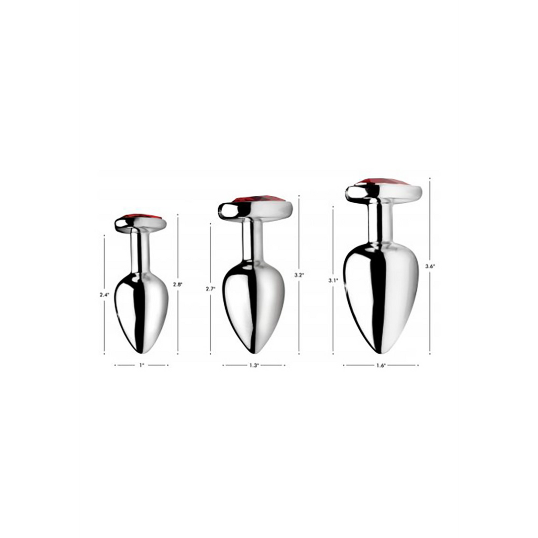 Rode Hart – Butt Plug Set