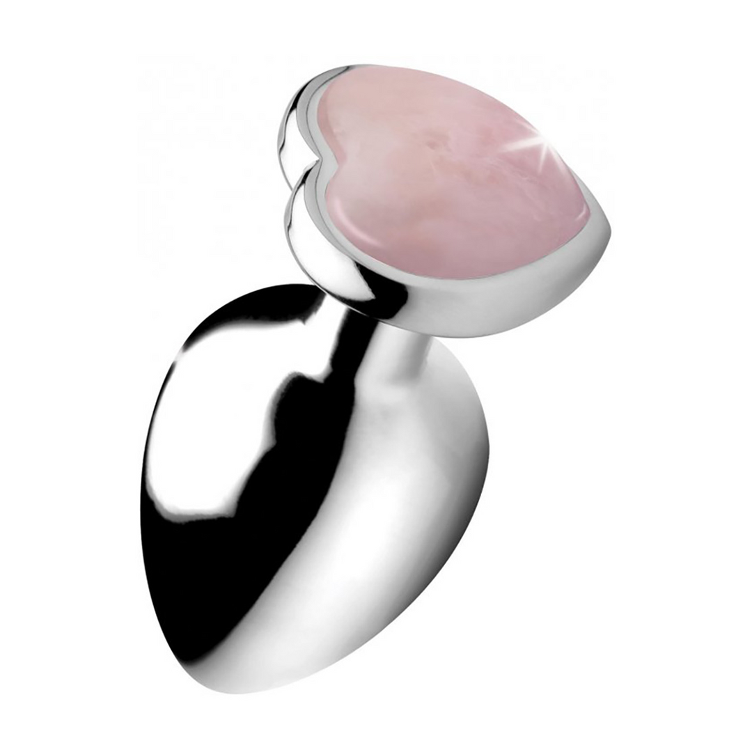 Rose Quartz Heart – Butt Plug – Large