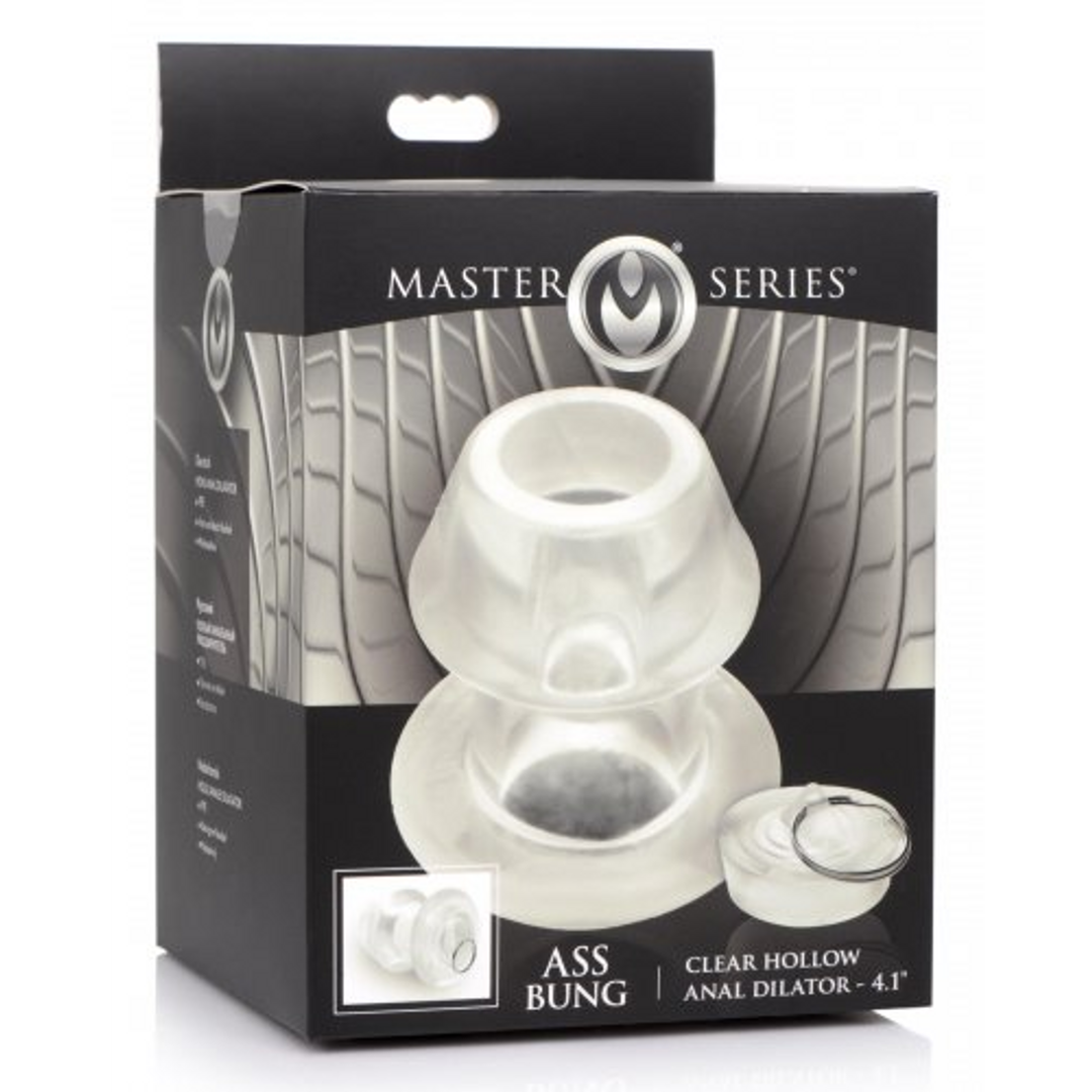 Ass Bung – Heldere Holle Anale Dilator met Plug – Extra Groot
