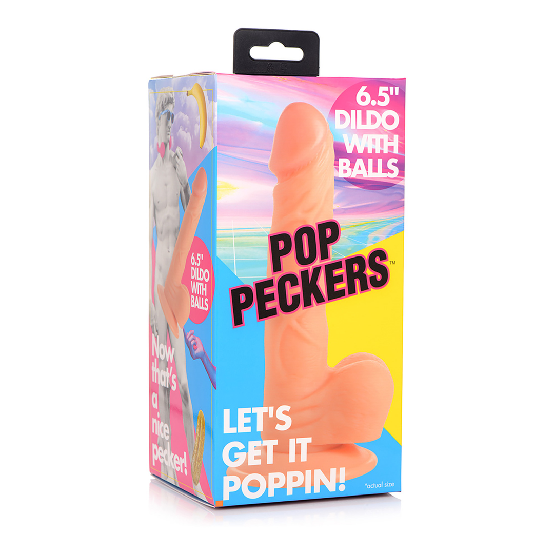 POP – Dildo met Ballen – 6.5 / 16.5 cm