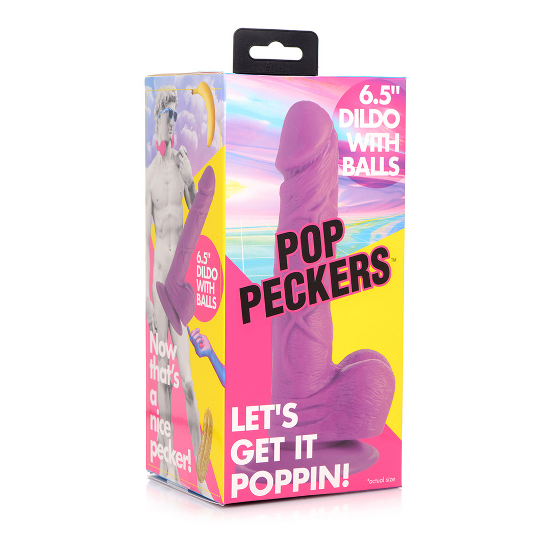 POP – Dildo met Ballen – 6,5 / 16,5 cm