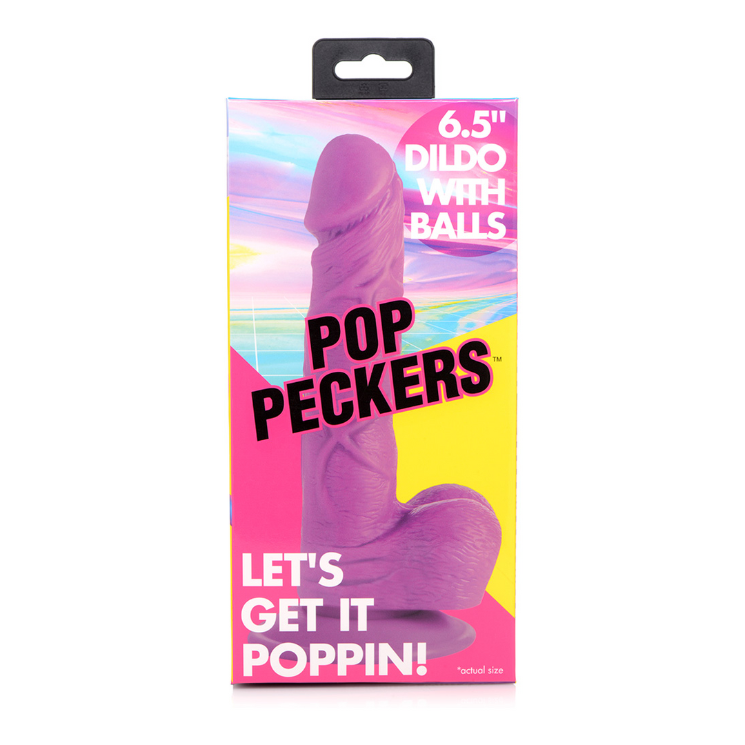 POP – Dildo met Ballen – 6,5 / 16,5 cm
