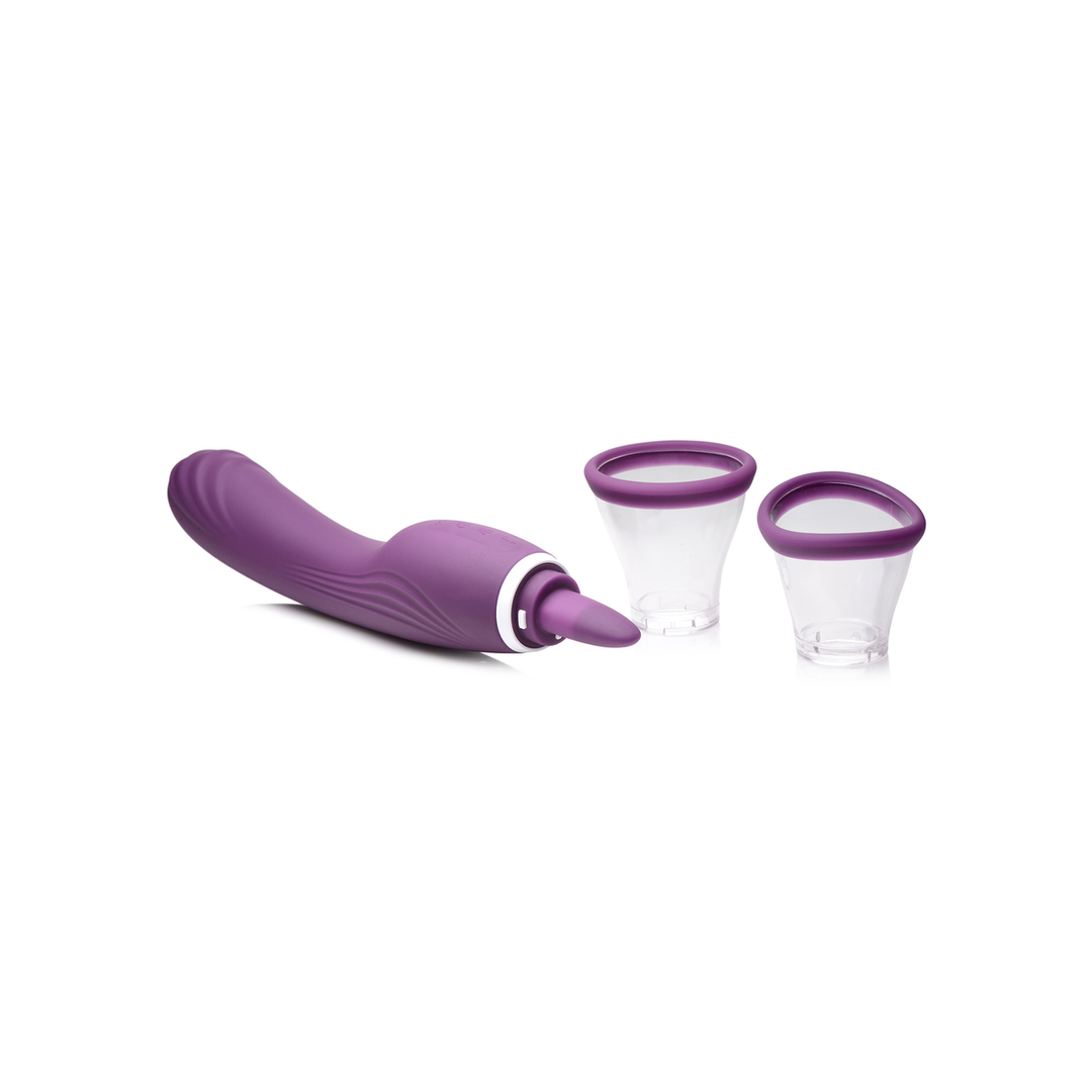 Lickgasm – 8x Licking en Sucking Vibrator – Paars