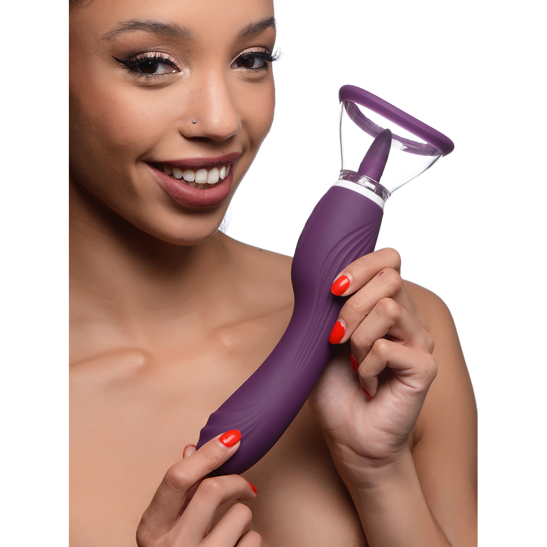 Lickgasm – 8x Licking en Sucking Vibrator – Paars