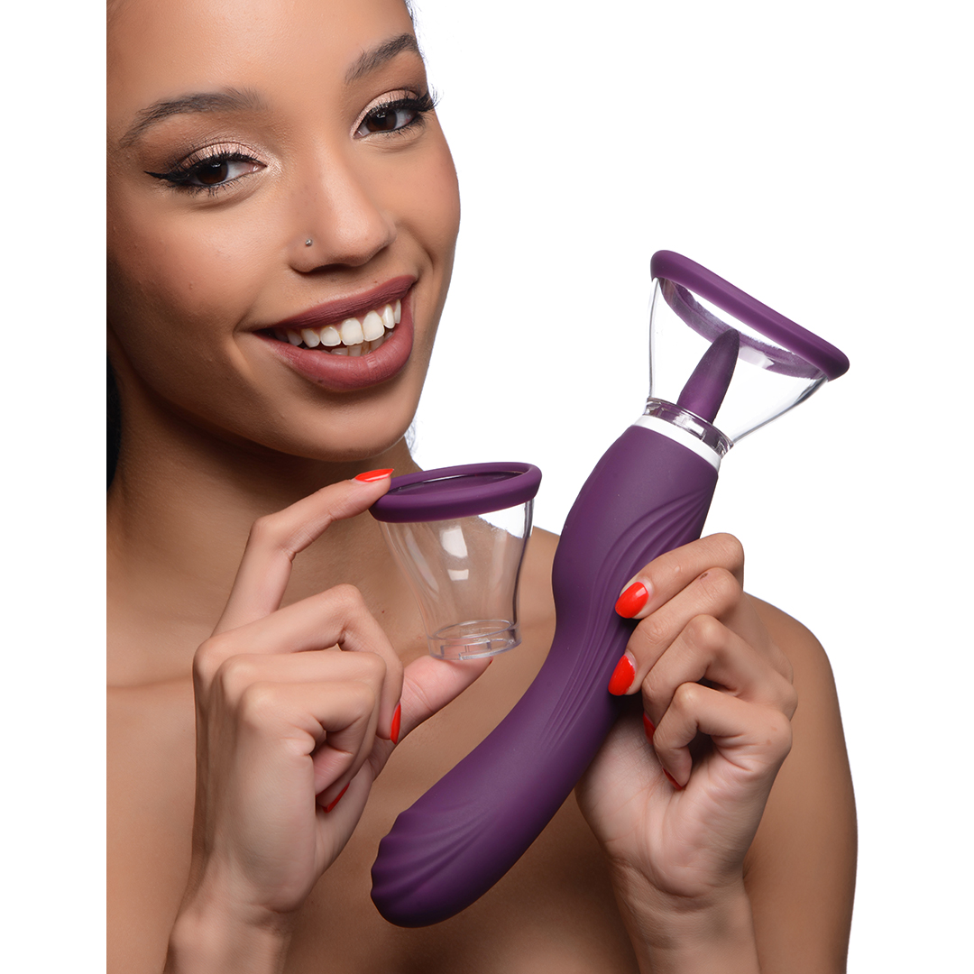 Lickgasm – 8x Licking en Sucking Vibrator – Paars