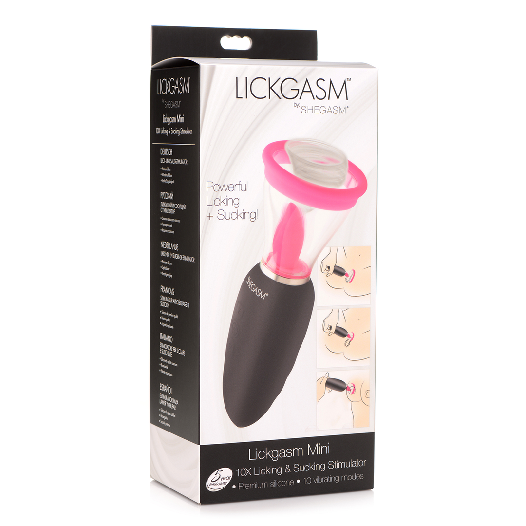 Lickgasm Mini – 10x Licking and Sucking Stimulator – Roze