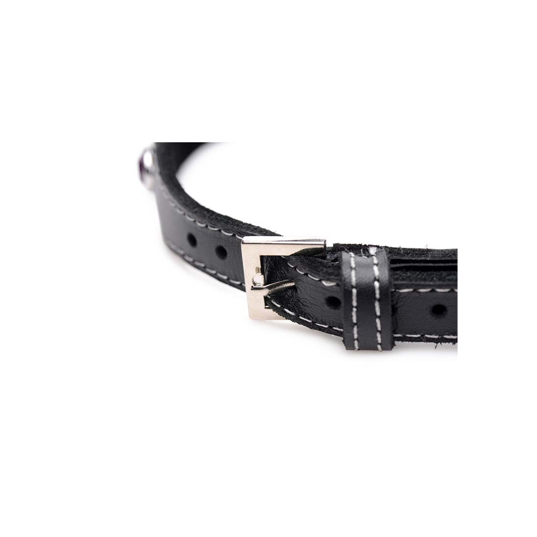 Royal Vixen – Leather Collar with Rhinestones