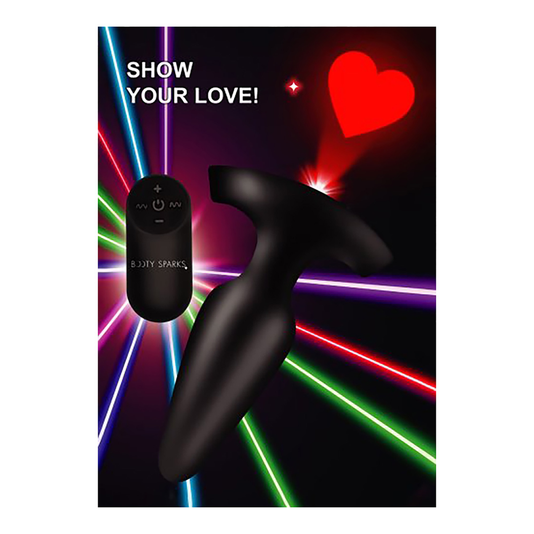 Laser Hart – Butt Plug met Afstandsbediening – Klein