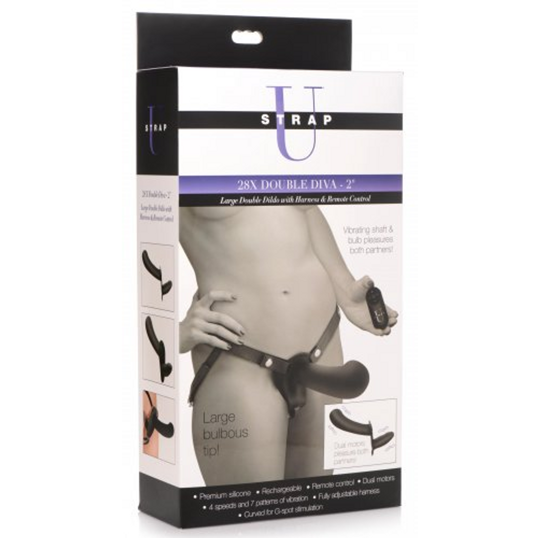 Double Diva – Dubbele Dildo met Harness en Afstandsbediening