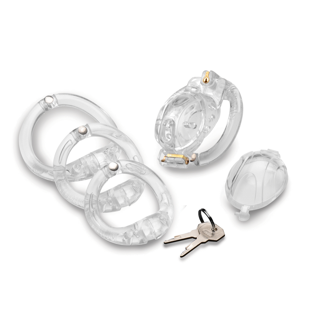 Dubbele Lockdown – Verstelbare Lockable Chastity Cage