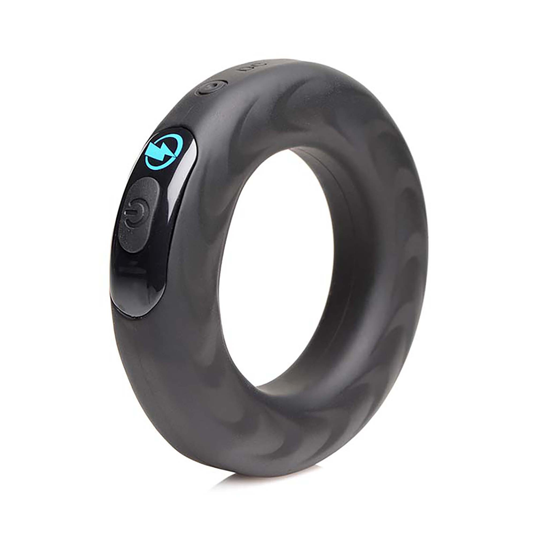 Vibrerende en E-Stim Siliconen Cockring + Afstandsbediening