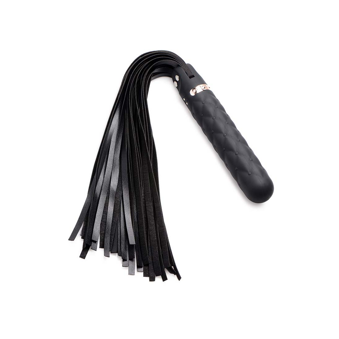 Vibra-Lasher – Vibrerende Silicone Dildo Flogger