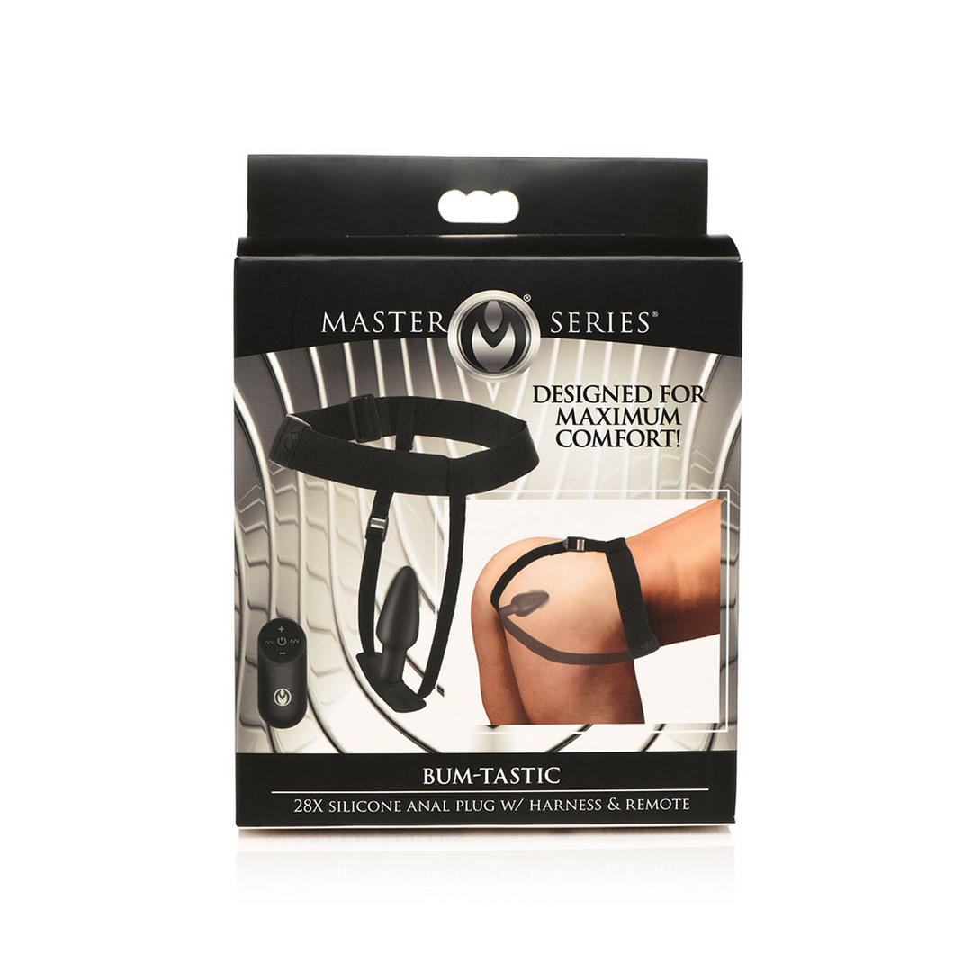 Bum-Tastic – Silicone Anale Plug met Harnas en Afstandsbediening