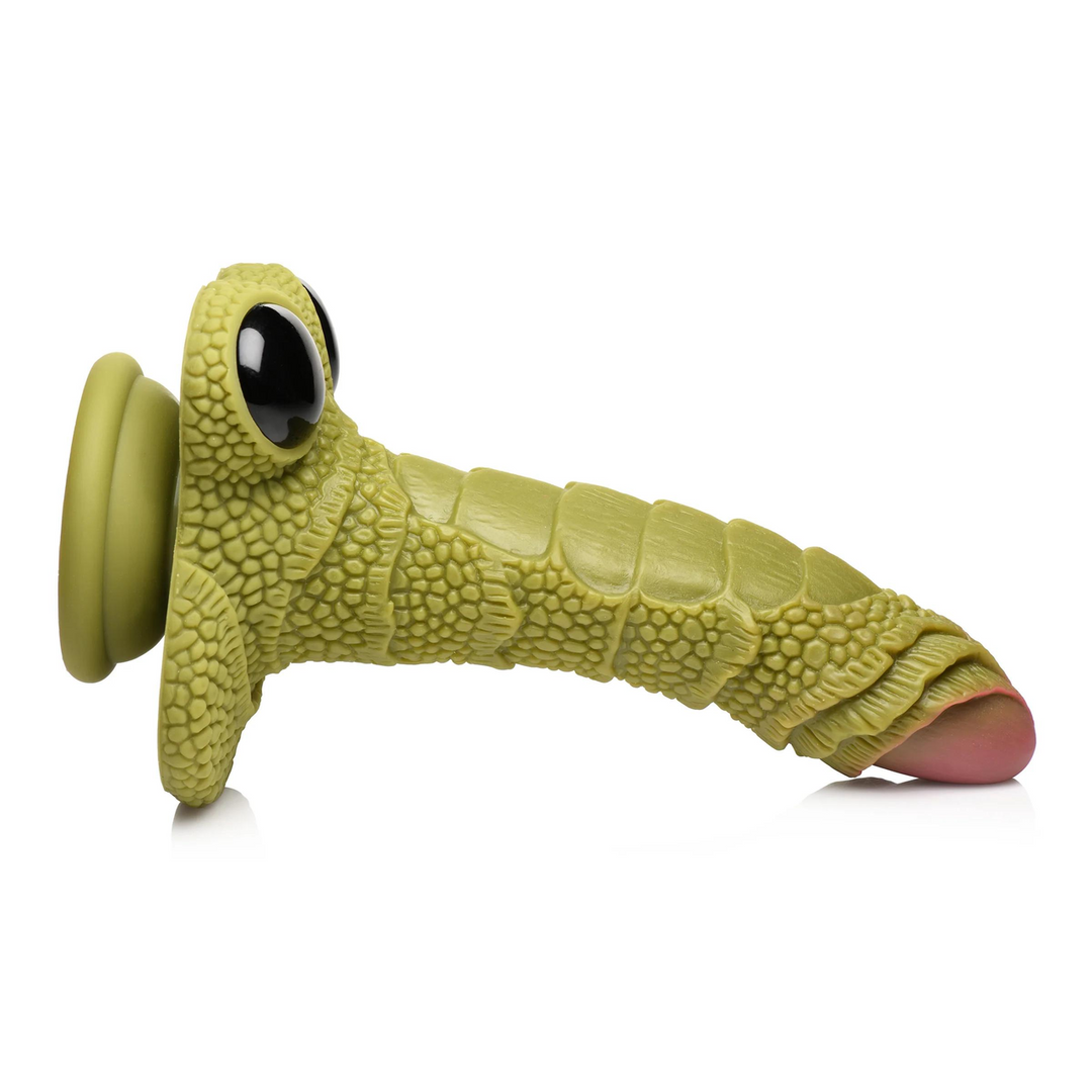 Swamp Monster Scaly Silicone Dildo – Zwart