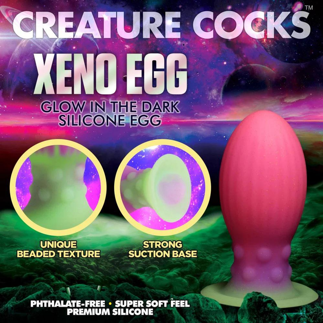 Xeno Egg – Glow in the Dark – Silicone Ei – Roze